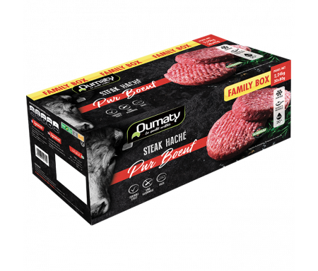 Le Pur Bœuf 80gr "Family Box" (steak haché) Halal certifié Achahada 2.4kg (30x80g) - Oumaty