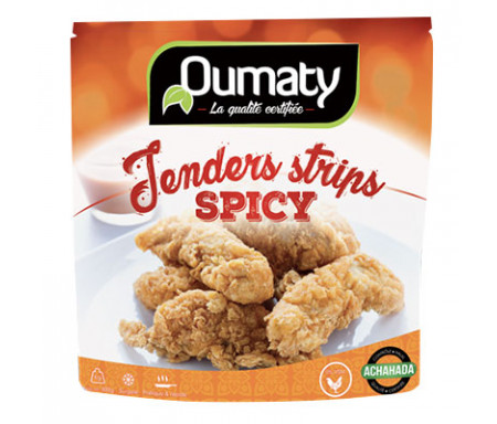 Tenders Strips Spicy (épicés) au Poulet Halal certifié Achahada - Sachet 800gr (surgelé) - Oumaty