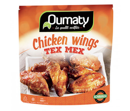 Chicken Wings Tex Mex au Poulet Halal certifié Achahada - Sachet 800gr (surgelé) - Oumaty
