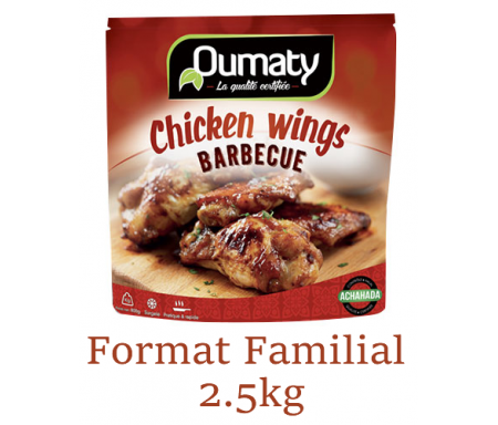 Chicken Wings Barbecue au Poulet Halal certifié Achahada - Pack Familial 2.5kg (surgelé) - Oumaty