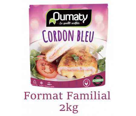 Cordon Bleu "Le Délicieux" au Poulet Halal certifié Achahada - Pack Familial 2kg (surgelé) - Oumaty