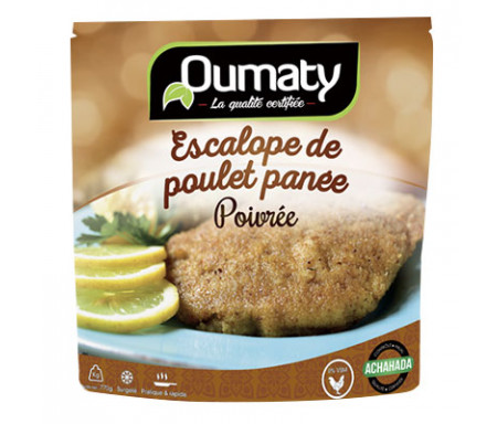 Escalopes panées poivrées de Poulet Halal certifié Achahada - Sachet 770gr (surgelé) - Oumaty