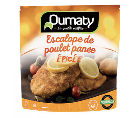 Escalopes panées épicées de Poulet Halal certifié Achahada - Sachet 770gr (surgelé) - Oumaty