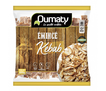 Émincés de Kebab Halal certifié Achahada - Sachet 800gr (surgelé) - Oumaty