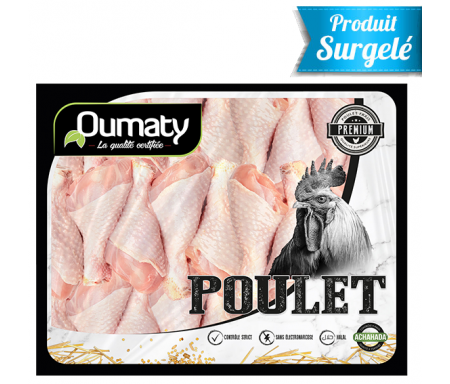 Pilons de Poulet Halal certifié Achahada de Qualité supérieure - Sachet de 1kg (surgelé) - Oumaty