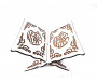 Porte-Livre (Porte Coran) emboitable (2 pièces) en Bois composite Calligraphié finition mince (27x19cm)