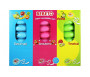 Pack de 3 x Chewing-gum Halal en rouleau (Bing-Bong gum) Frais / Passion / Tutti Frutti - 120gr (3 x 40g) - Bebeto