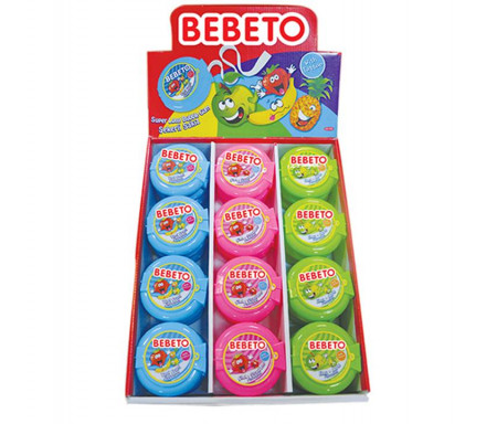Pack de 3 x Chewing-gum Halal en rouleau (Bing-Bong gum) Frais / Passion / Tutti Frutti - 120gr (3 x 40g) - Bebeto