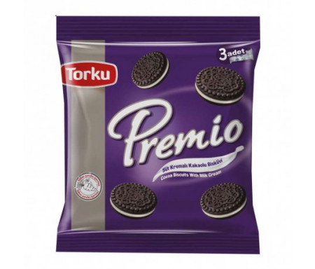 Biscuits Premio au Cacao et à la crème de lait - Lot de 3 Paquets maxi individuel (3 x 132gr) - TORKU