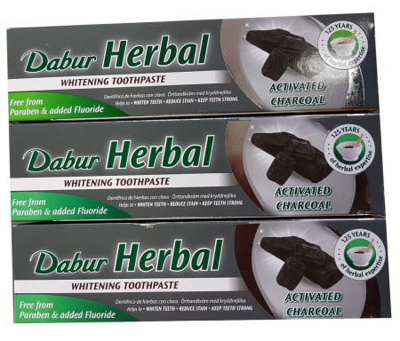Dentifrice au Charbon actif Herbal sans Fluor - 155gr