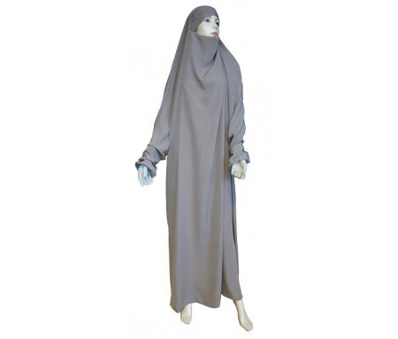 Jilbab Al-Haramayn une (1) pièce couleur Gris