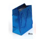 Petit sac cadeau brillant Bleu - 14,5 x 12 cm