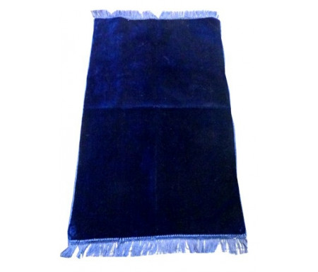 Tapis de Prière Velours Luxe couleur unie - Bleu Nuit