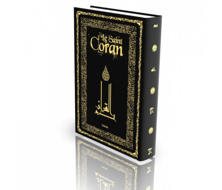 Le Coran - Traduit et annoté par Abdallah Penot - Couverture Daim cartonnée et bordure dorée - Coloris Noir