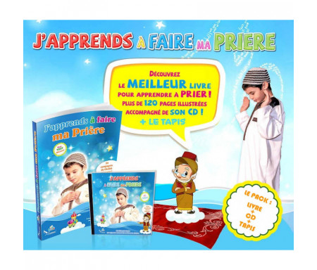 Pack "J'apprends à faire ma Prière" pour garçon ( Livre + CD + Tapis )