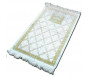 Tapis velours opalescent couleur Or - Motif central "Kaaba"