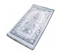 Tapis velours opalescent couleur Argent - Motif central "Arabesque"