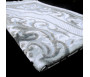 Tapis velours opalescent couleur Argent - Motif central "Arabesque"