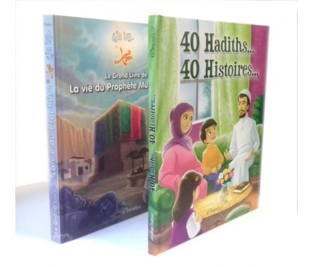  Pack 2 livres : Le Grand Livre de la Vie du Prophète Muhammad + 40 Hadiths... 40 Histoires... (Cartonnés de luxe)