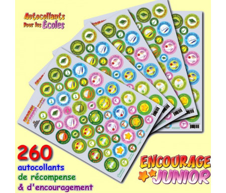 Pack de 260 autocollants de récompense et d'encouragement pour les écoles - Spécial Enseignants