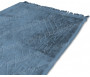 Tapis de Prière épais antidérapant et ultra-doux - Grande taille (80 x 120 cm) unis avec incrustations Arcade finition Luxe - Bleu ardoise