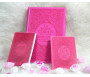 Pack Cadeau rose pour femme musulmane : Le Saint Coran Rainbow, Chapitre Amma et La citadelle du musulman (en français-arabe-phonétique)