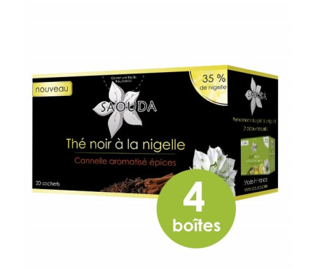 Thé Noir à la Nigelle - Canelle aux Aromes d'Epices - Boite de 20 Sachets