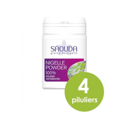 Pack de 4 x Nigelle Powder : 60 gélules de Nigelle cryobroyée (poudre de nigelle)