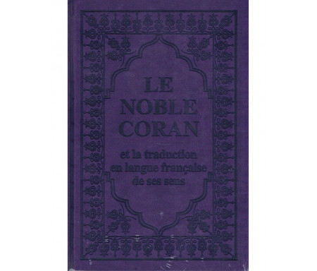 Traduction des Sens du Saint Coran-Arabe et Français couleur Violet
