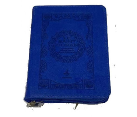 Saint Coran Français Pochette (11x15 Cm) - Couverture Bleue Electrique