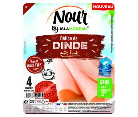 Délice de Dinde Goût fumé Halal certifié AVS 120gr (4 tranches) - Isla Mondial