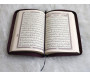 Le Saint Coran en langue arabe avec fermeture Zip - Grand format (14 x 20 cm) - Couleur marron-bordeaux 