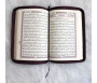 Le Saint Coran en langue arabe avec fermeture Zip - Grand format (14 x 20 cm) - Couleur marron-bordeaux 