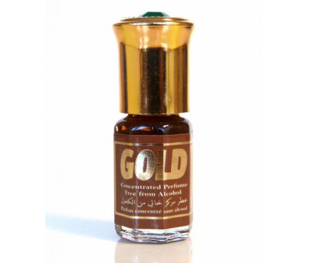 Parfum concentré sans alcool Musc d'Or "Gold" (3 ml) - Pour hommes