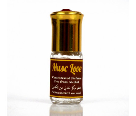 Parfum concentré sans alcool Musc d'Or "Musc Love" (3 ml) - Mixte