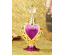 Parfum Musc Tahara pour femmes - Bouteille métallique dorée coeur bordeaux sur amphore