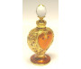 Parfum Musc Warda - Bouteille métallique dorée coeur bronze blasé sur amphore