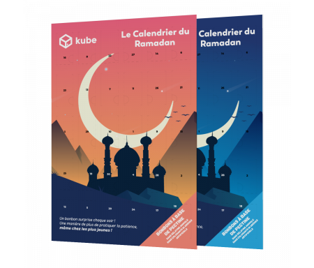 Calendrier des Bonnes Actions du Ramadan 2020 - Modèle "Couché de Soleil"