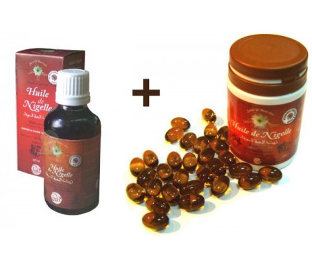 Pack Une bouteille Huile Chifa (60 ml) + Une boite de 60 capsules Chifa (500 mg)