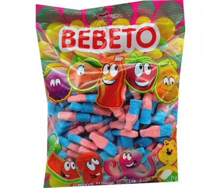 Bonbons Halal Bouteille Coca Tutti-frutti sucrés au vrai jus de fruit 1kg (Format Familial) - Bebeto