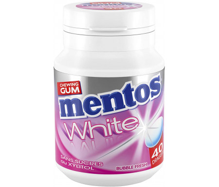 Mentos Chewing-gum White Bubble (40 dragées)