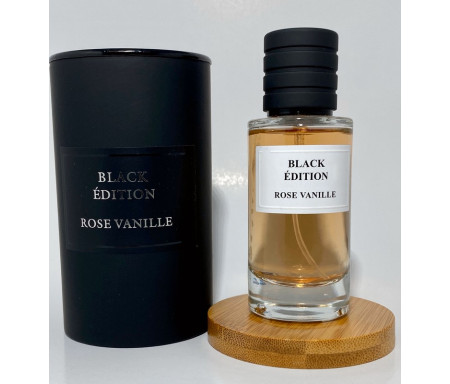 Parfum Musc Premium "Black Edition" Senteur Rose Vanille - 50ml