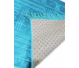 Tapis de luxe épais antidérapant et ultra-doux - Grande taille (80 x 120 cm) avec motifs Arabesque - Bleu turquoise