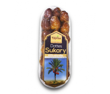 Boîte de Dattes Sukary / Sokary Medjool 300gr Ravier - 100% Dattes fraîches d'Arabie Saoudite