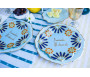 Lot de 8 Assiettes pour le lunch (repas léger ou entrée) Bleu Ciel