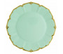 Lot de 8 grandes Assiettes pour le dîner effet lin de Couleur Rose blush