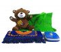 Pack Cadeau Enfant musulman : Nounours Salah - Tapis prière bébé et Jeu ordinateur Al-Muallim (Bleu pour garçon)