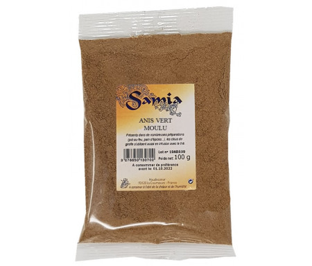 Anis Vert moulu en Sachet de 100gr - SAMIA