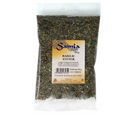 Basilic entier en Sachet de 50gr - SAMIA