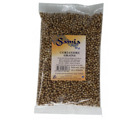 Coriandre gros grains en Sachet de 100gr - SAMIA